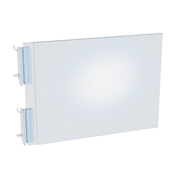 Two-Sided Acrylic Sign Holder W/ Pegboard Grippers 11"W x 8.5"H, PK10